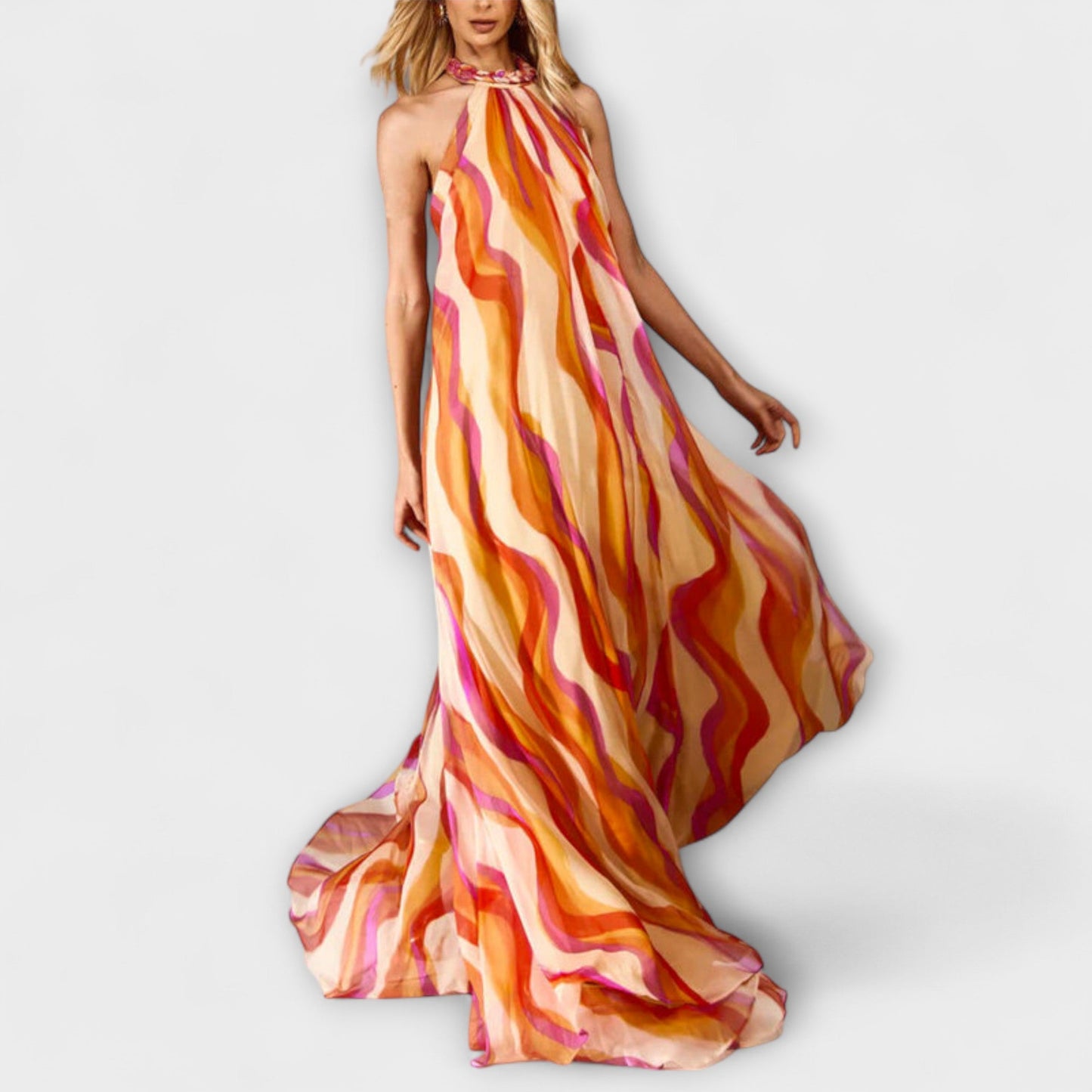 Rumi - Chic Braided Maxi Dress for Beach or Brunch