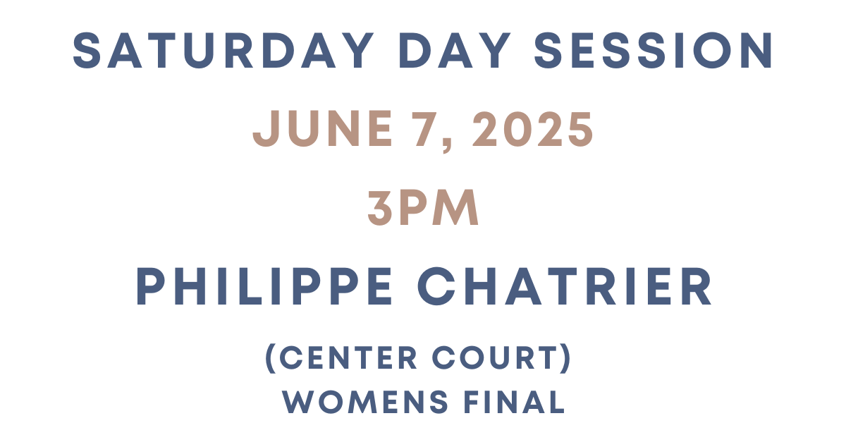 French Open Tickets 6/7/2025 - Womens Final - Saturday Day Session - Philippe Chatrier