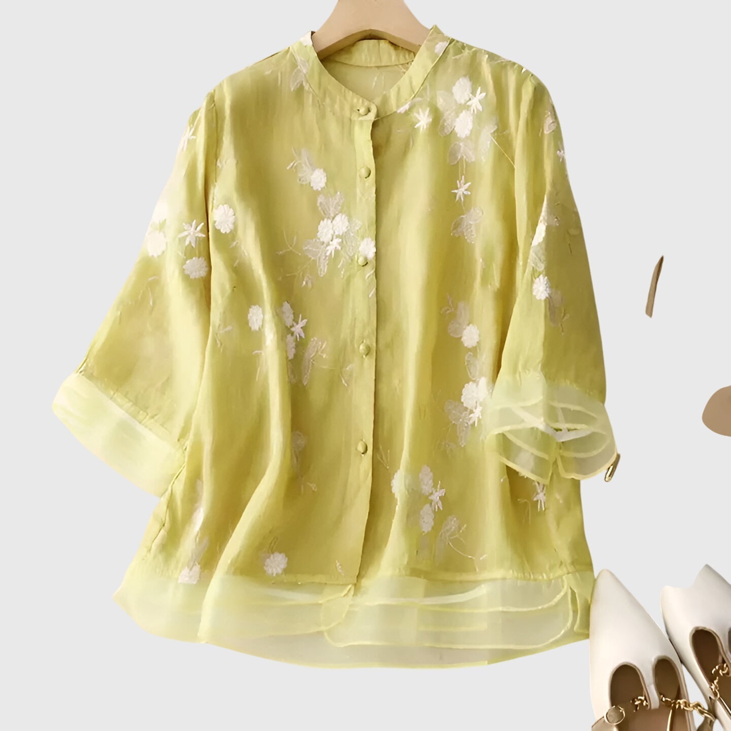 Embroidered Floral Blouse for Special Occasions