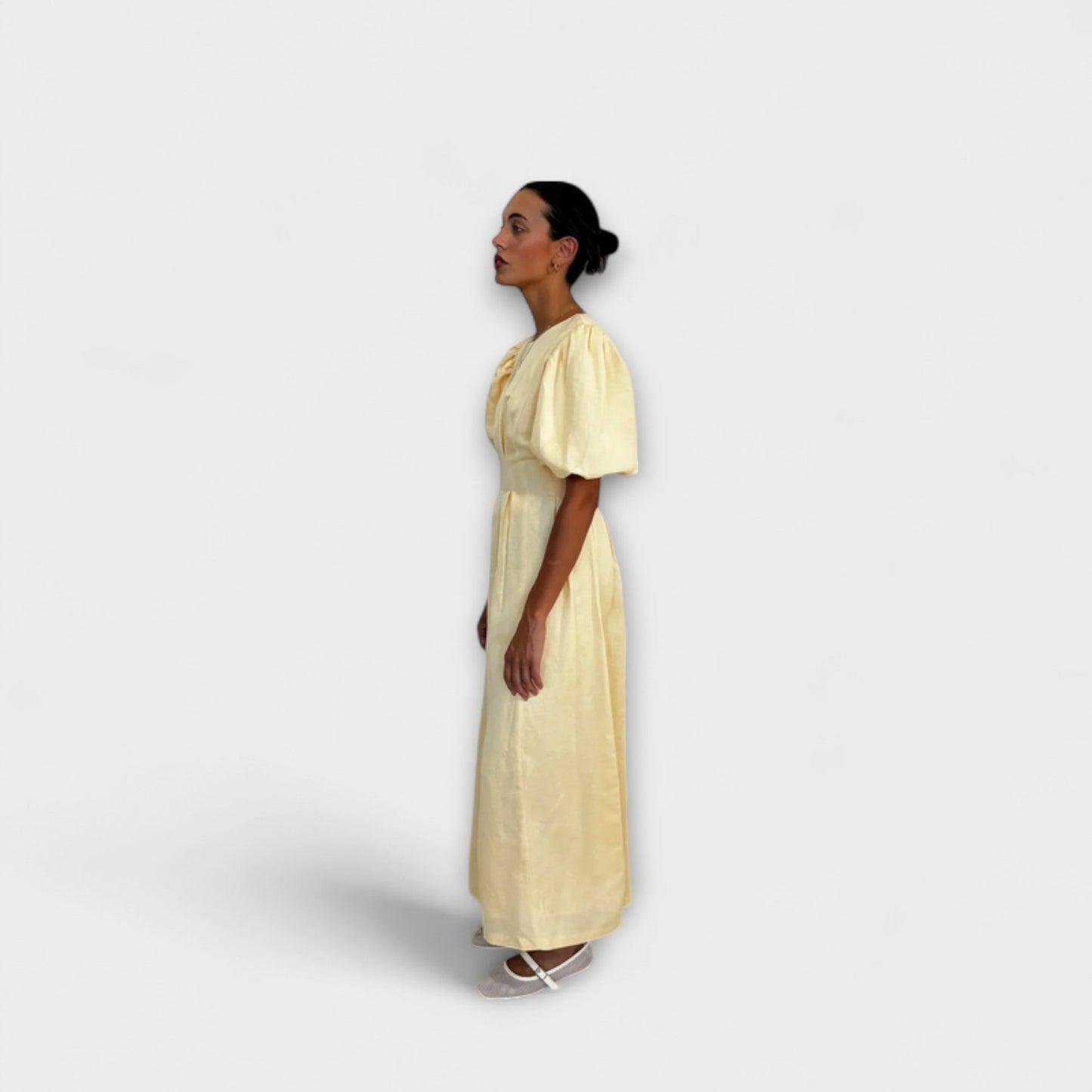 Josephine - Airy Butter Yellow Maxi Dress for Summer Events