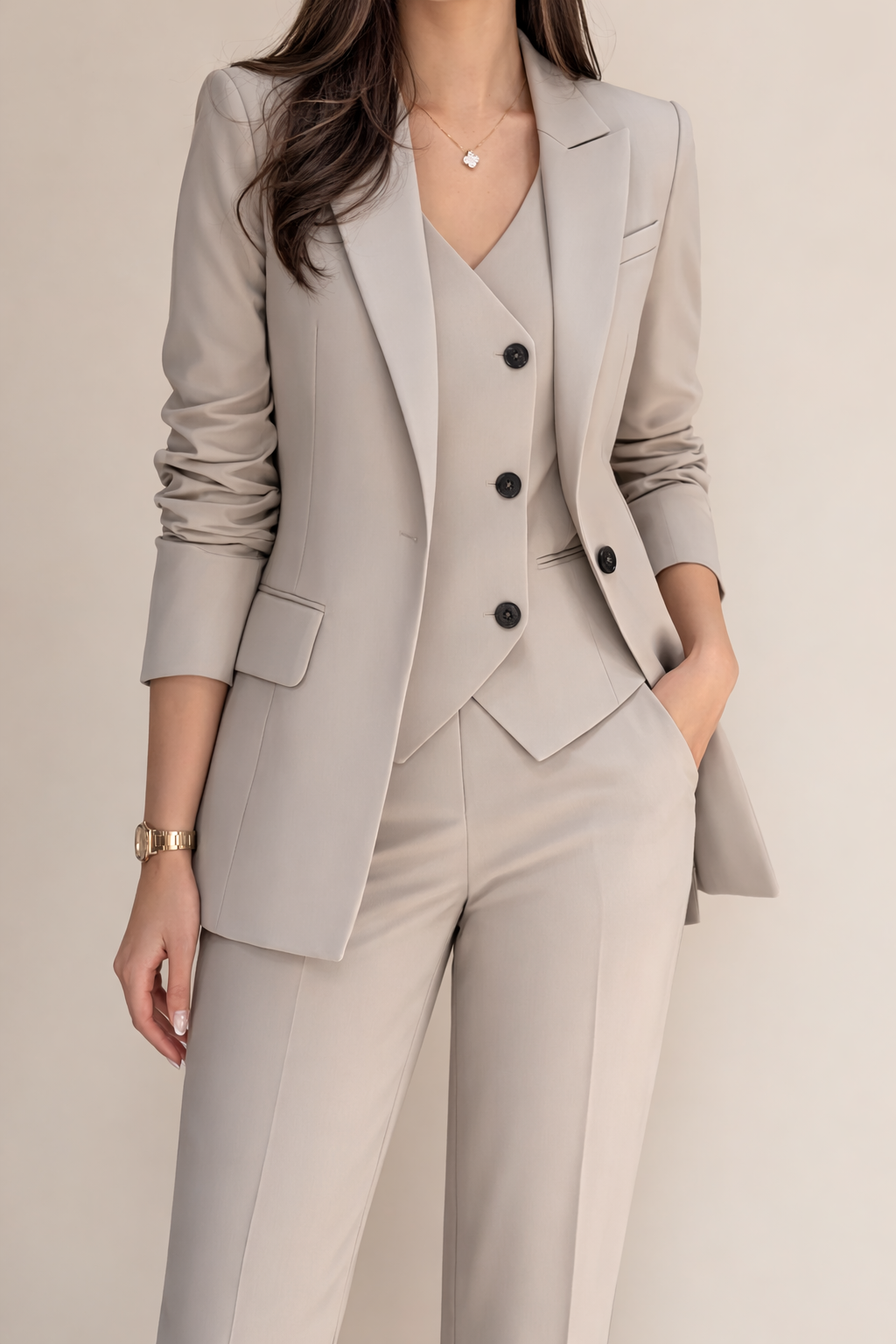 Chic Women's 3-Piece Suit Set for Office and Events