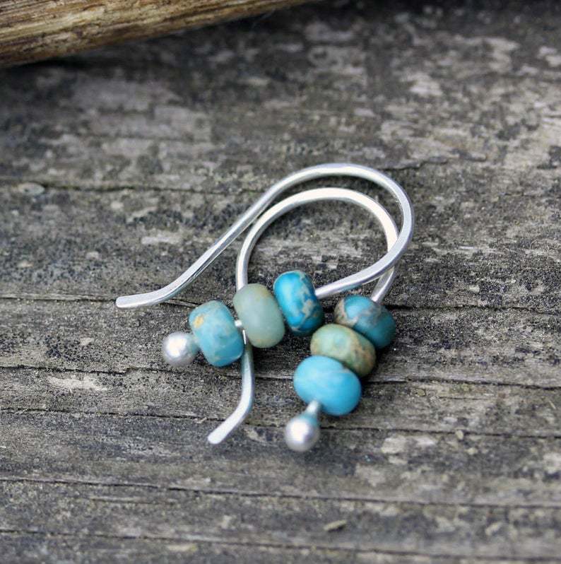Yuna - Retro Turquoise Dangle Earrings