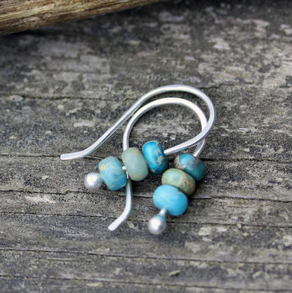 Yuna - Retro Turquoise Dangle Earrings