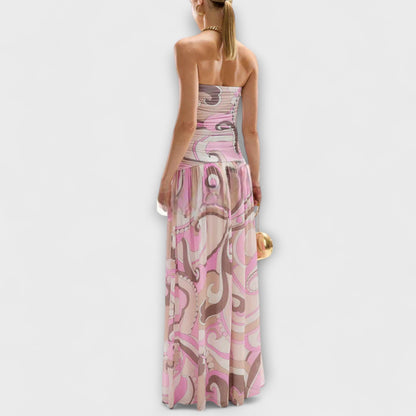 Pastel Off-Shoulder Maxi Dress for Summer Events