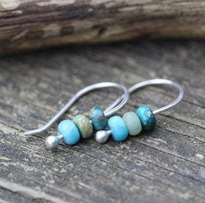Yuna - Retro Turquoise Dangle Earrings