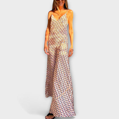 Chic Geometric Print Maxi Dress for Any Occasion