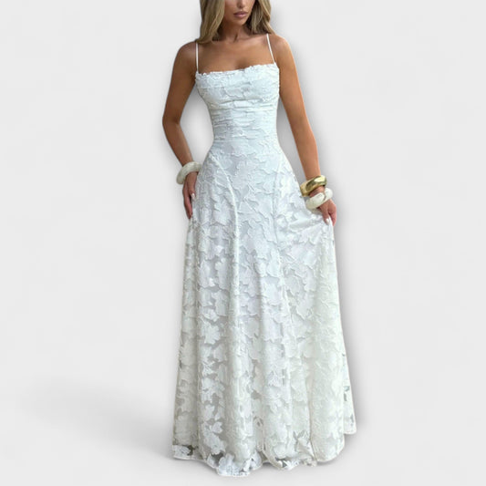 Chic Jacquard Maxi Dress for Special Occasions