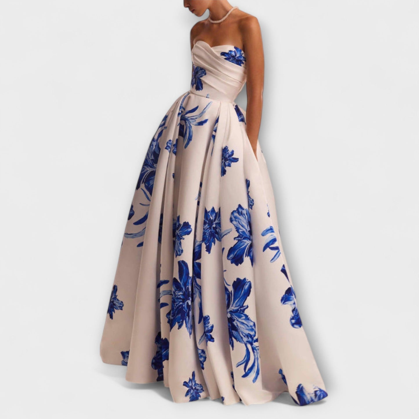 Rosalie - Floral Off-Shoulder Prom Dress