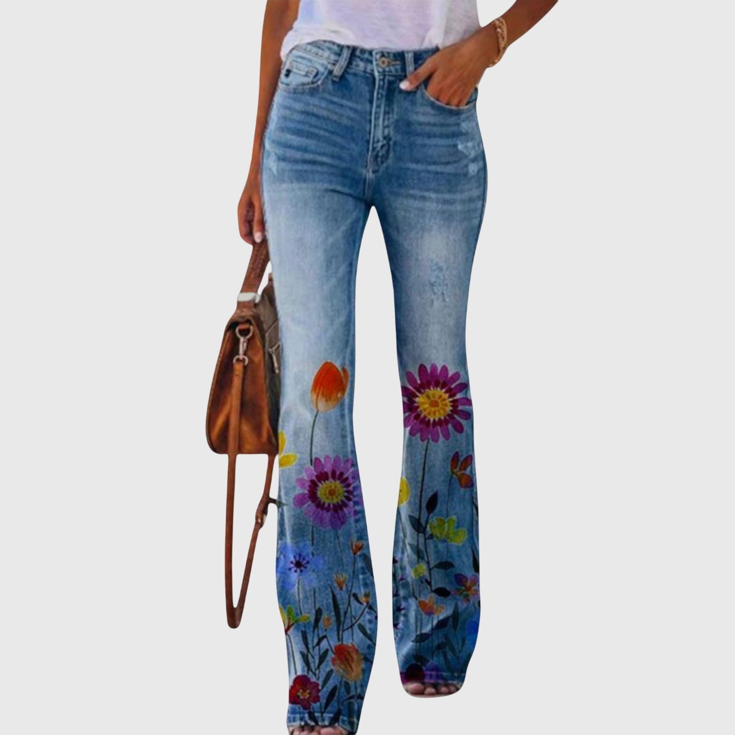 Floral Print Trousers for Stylish Occasions