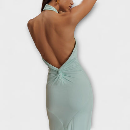Lagoon - Chic Slinky Halter Maxi Dress for Any Occasion