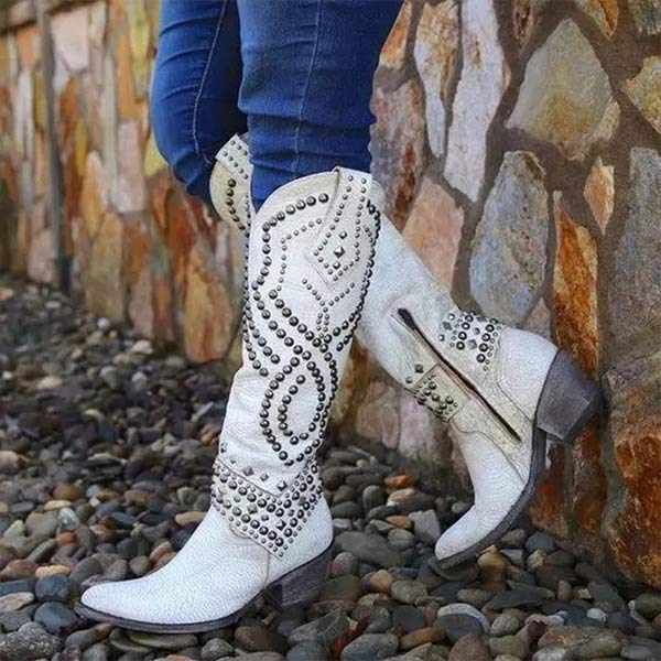 Mary - Stylish Western Knee-High Boots for Any Occasion