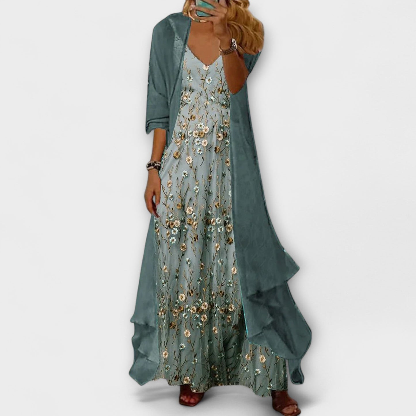 Mara - Stylish Maxi Dress & Jacket Set for Any Occasion