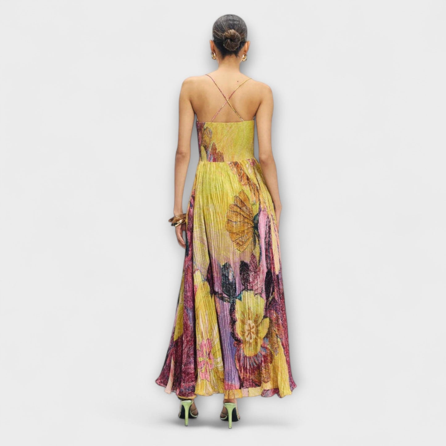 Kiara Ikat Print Maxi Dress for Stylish Occasions
