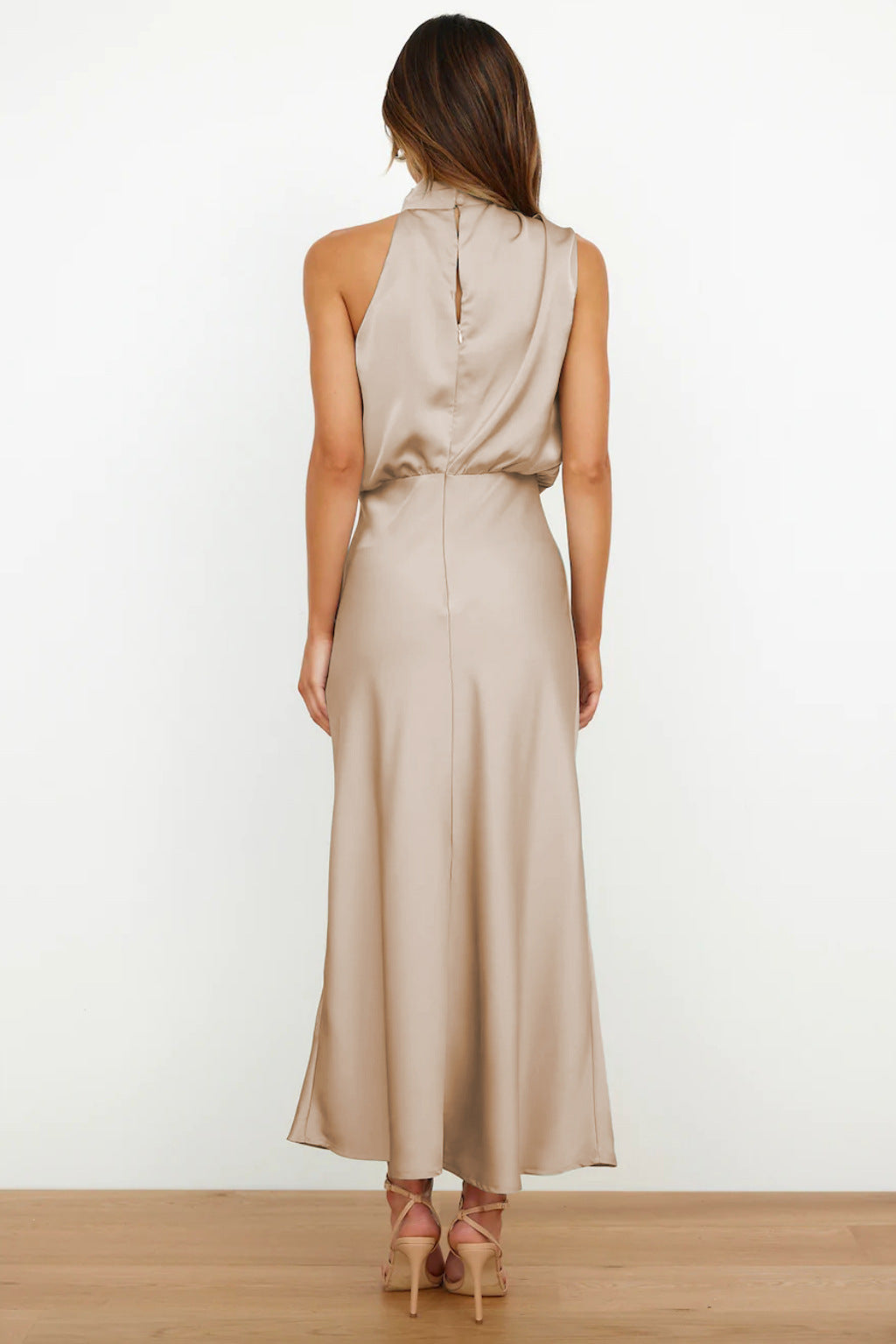 Wedding Guest Dress – Chic Satin Halter