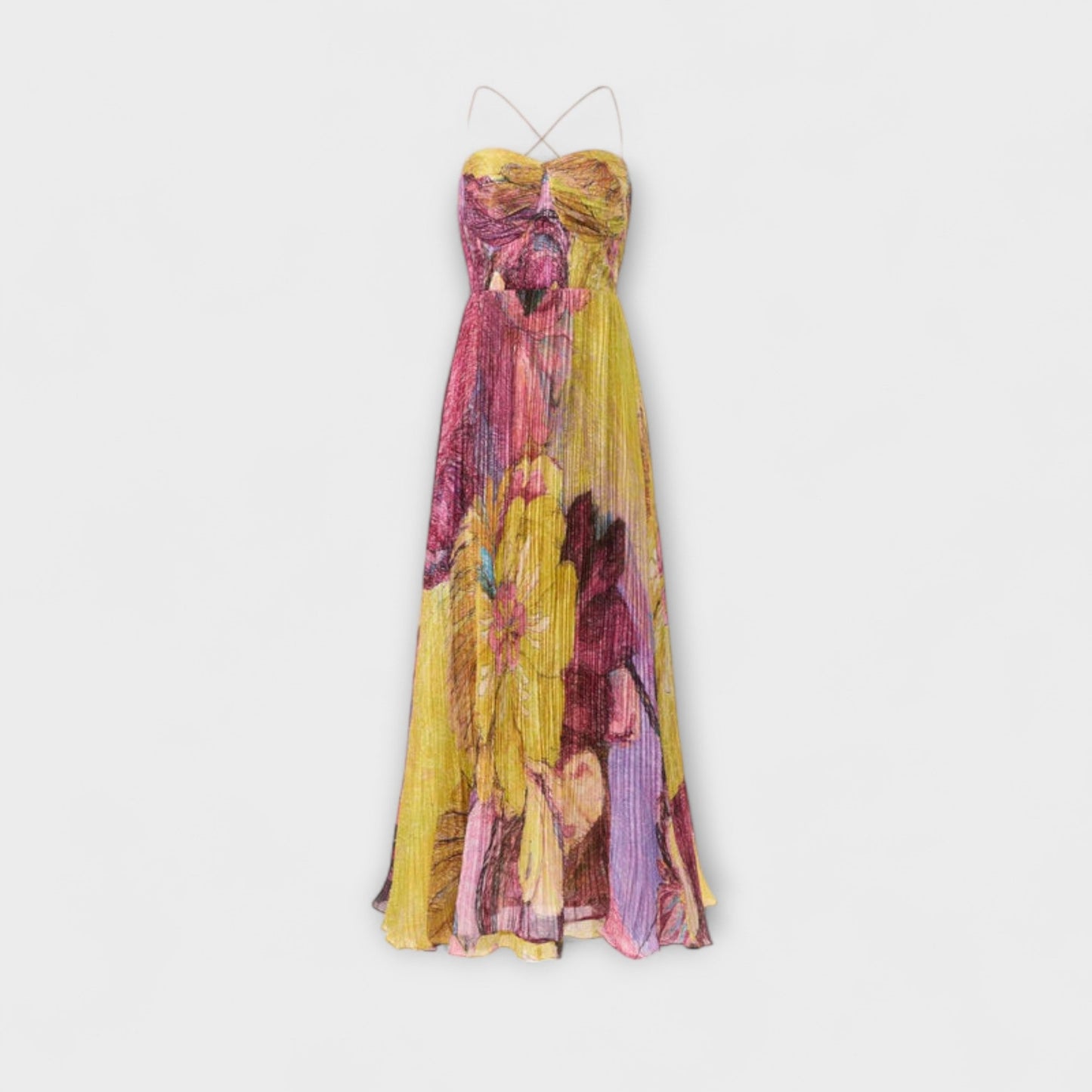 Kiara Ikat Print Maxi Dress for Stylish Occasions