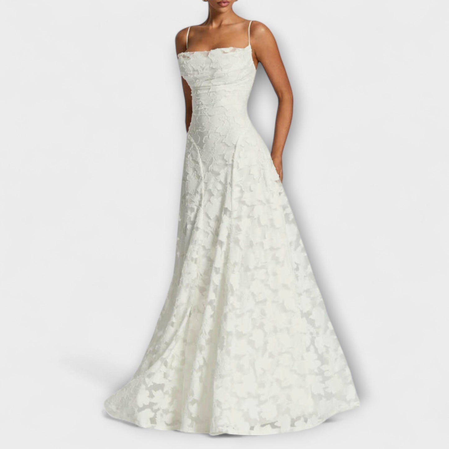 Chic Jacquard Maxi Dress for Special Occasions