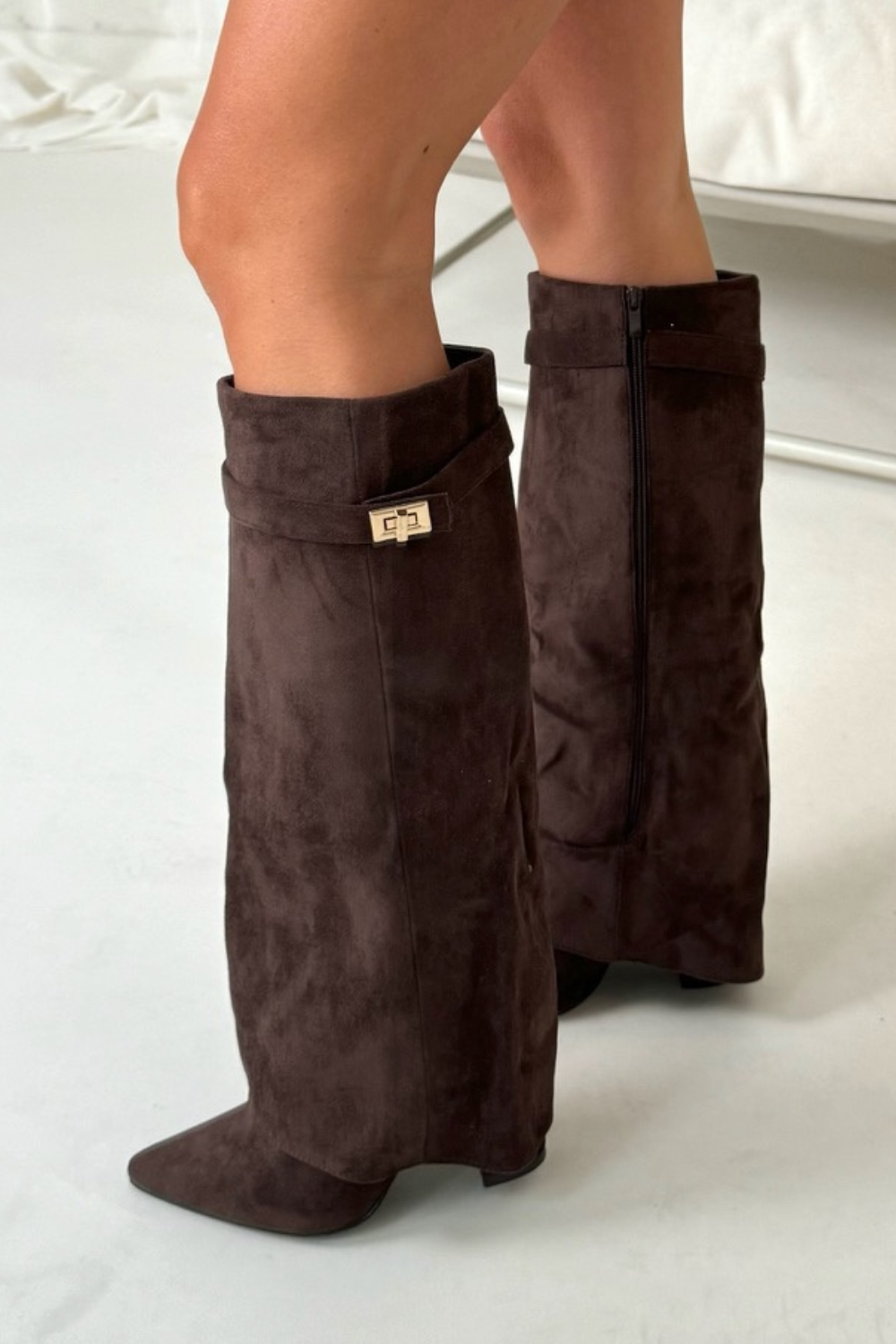 Olivia - Stylish Flap Knee-High Boots for Any Occasion