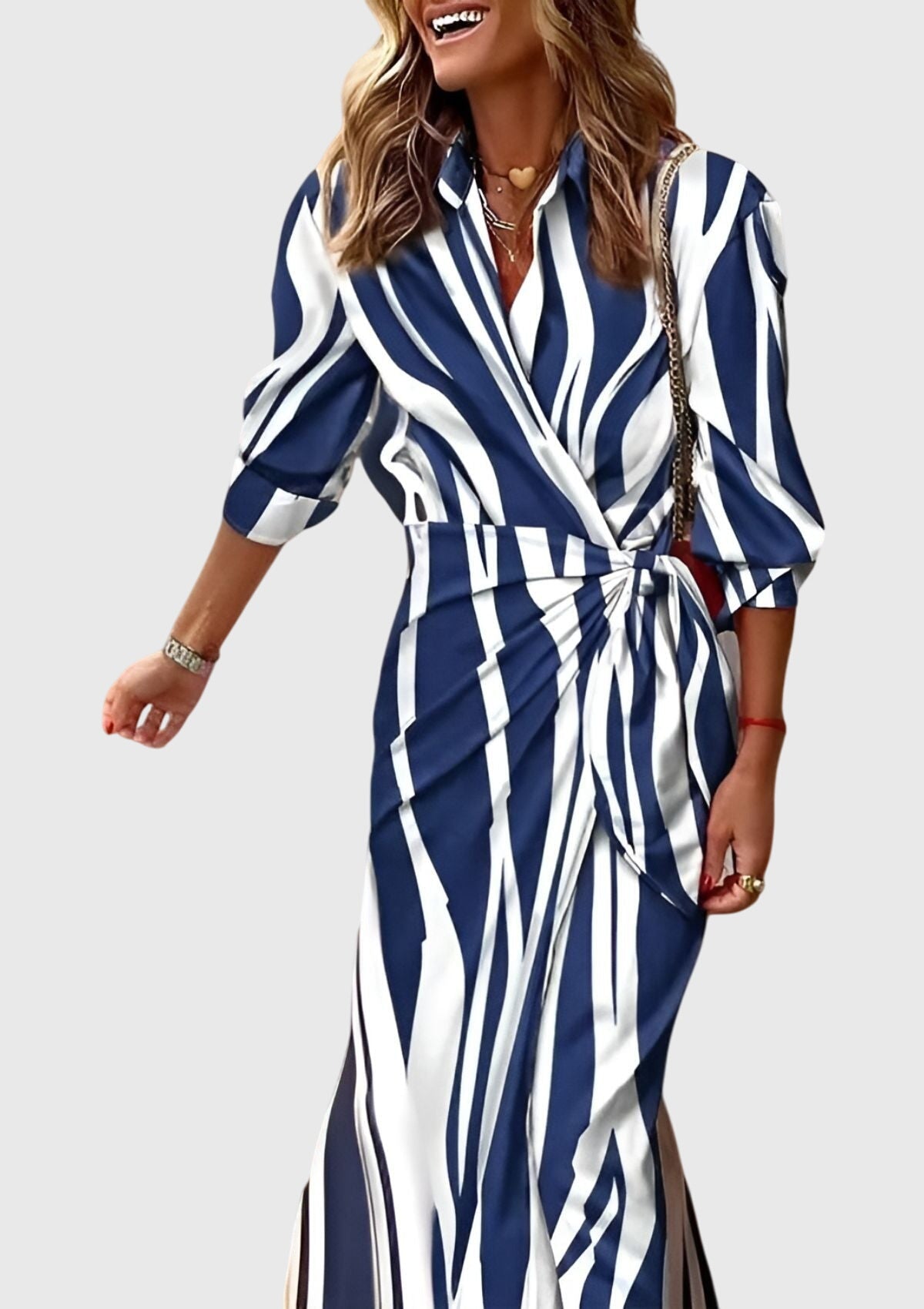 Everly™ | Chic Printed Wrap Dress for Any Occasion