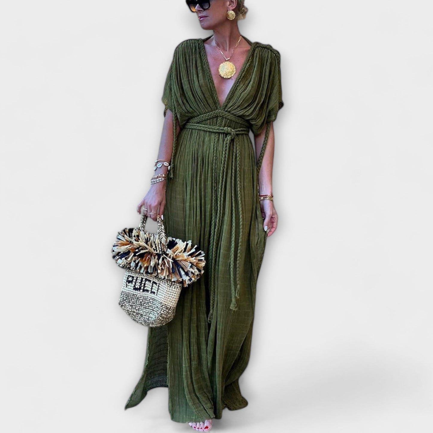 Greek Style Maxi Kimono Dress for Special Occasions