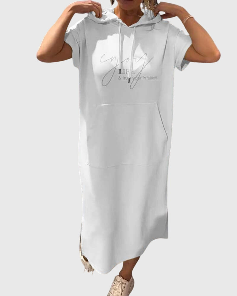 Chic Cotton Hoodie Dress for Everyday Wear