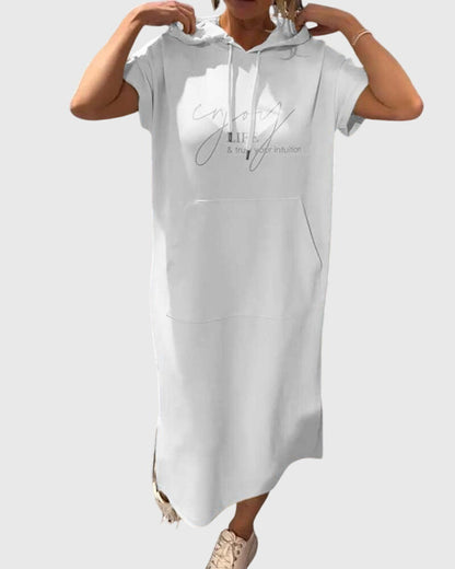Chic Cotton Hoodie Dress for Everyday Wear
