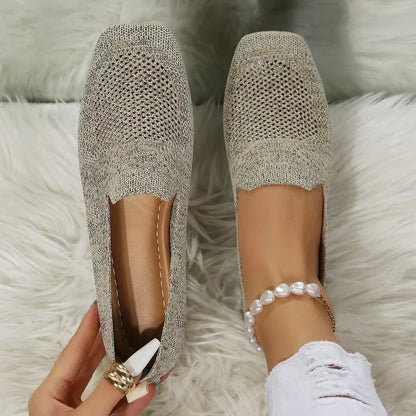 Lisa - Stylish Knit Slip-On Flats for Everyday Wear