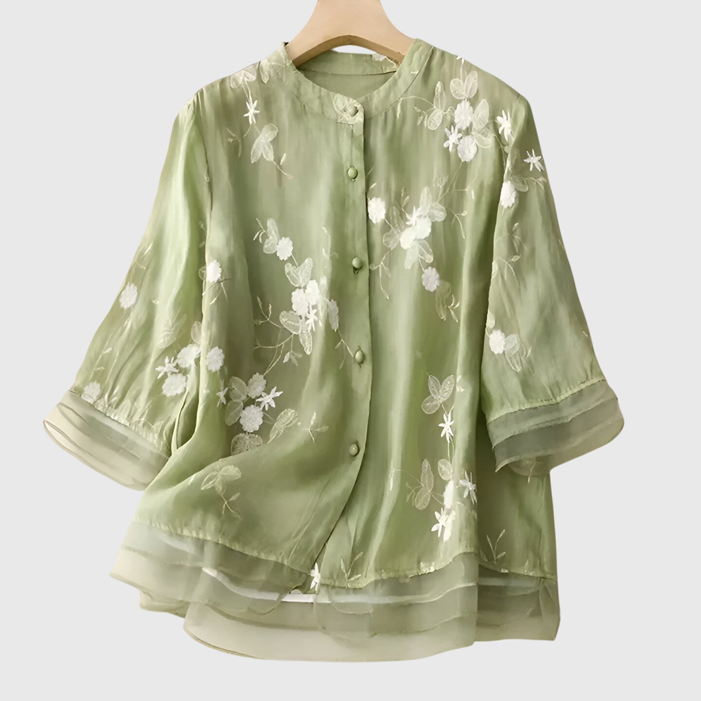 Embroidered Floral Blouse for Special Occasions