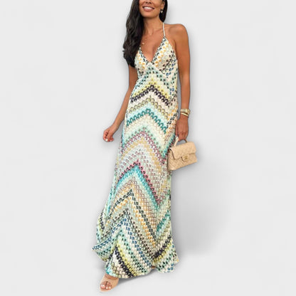 Remi - Missoni Vibrant Herringbone Maxi Dress for Any Occasion
