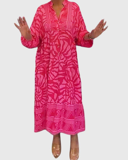 Chic Maxi Dress with Vibrant Print for Any Occasion