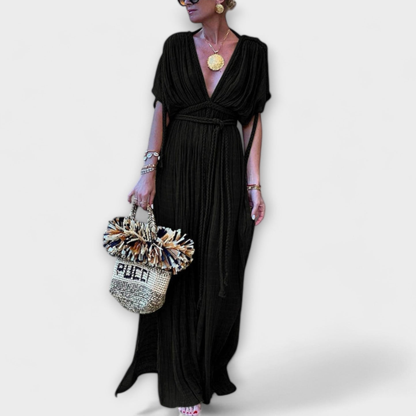 Greek Style Maxi Kimono Dress for Special Occasions