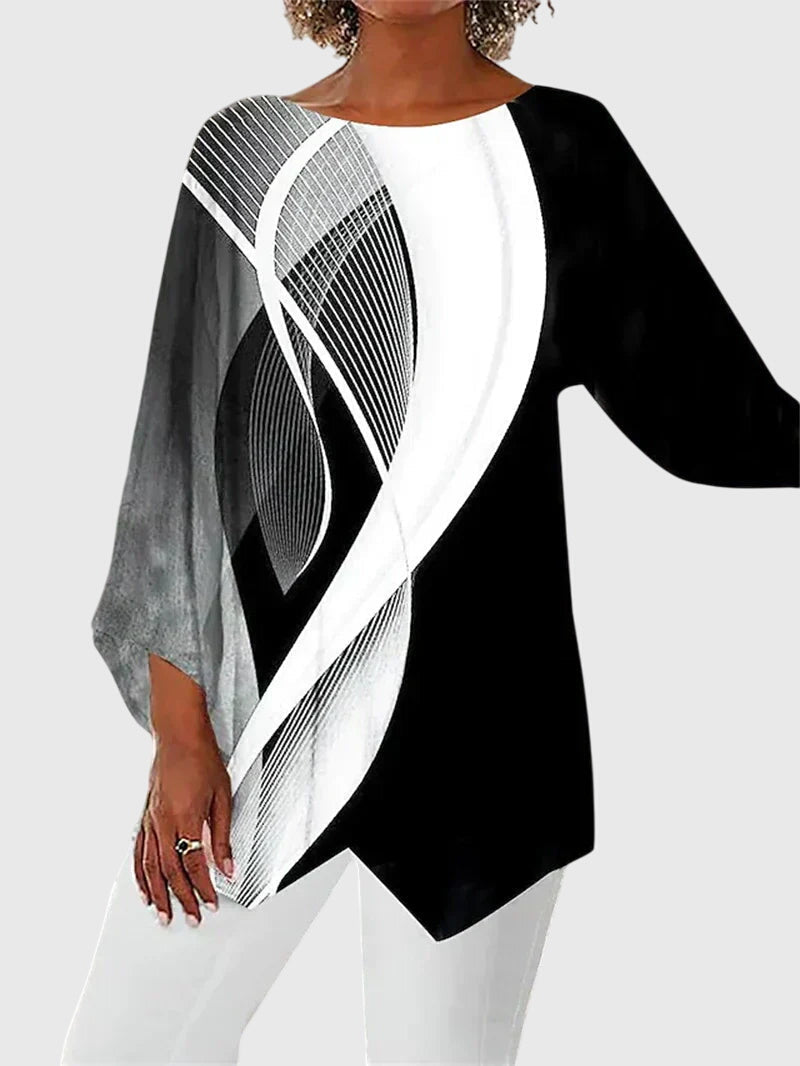 Alayah™ | Chic Crew Neck Blouse for Everyday Wear