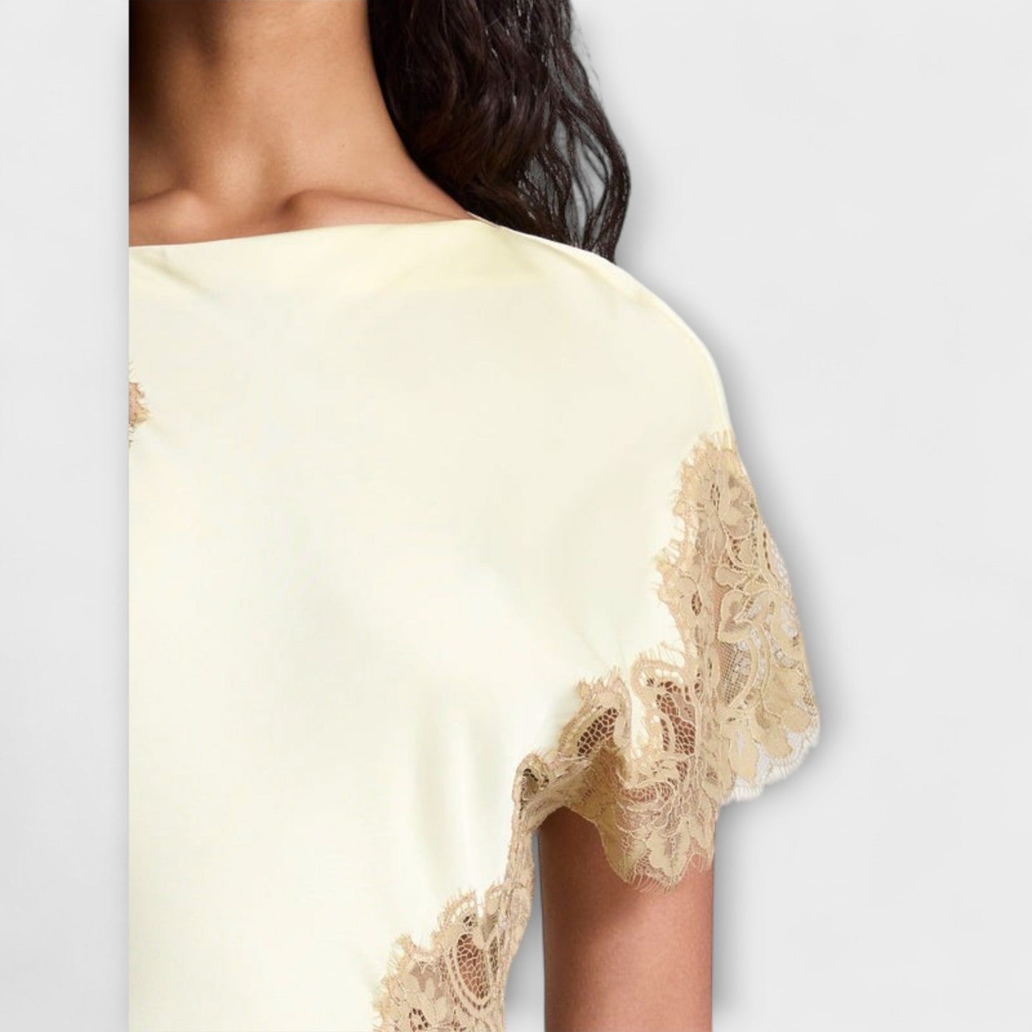 Margaret - Satin and Lace Maxi Dress for Special Occasions