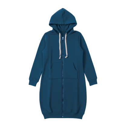 Bonnie - Cozy Longline Zip Hoodie for Everyday Style