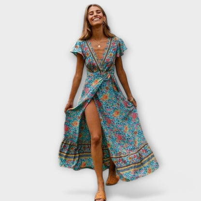 Shylin Boho Maxi Dress in Flowing Fabric for Any Occasion