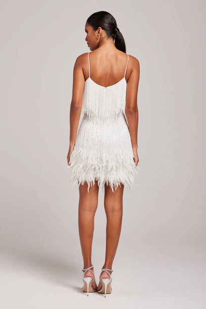Margaret | Women's Fringe Feather Cocktail Dress for Events