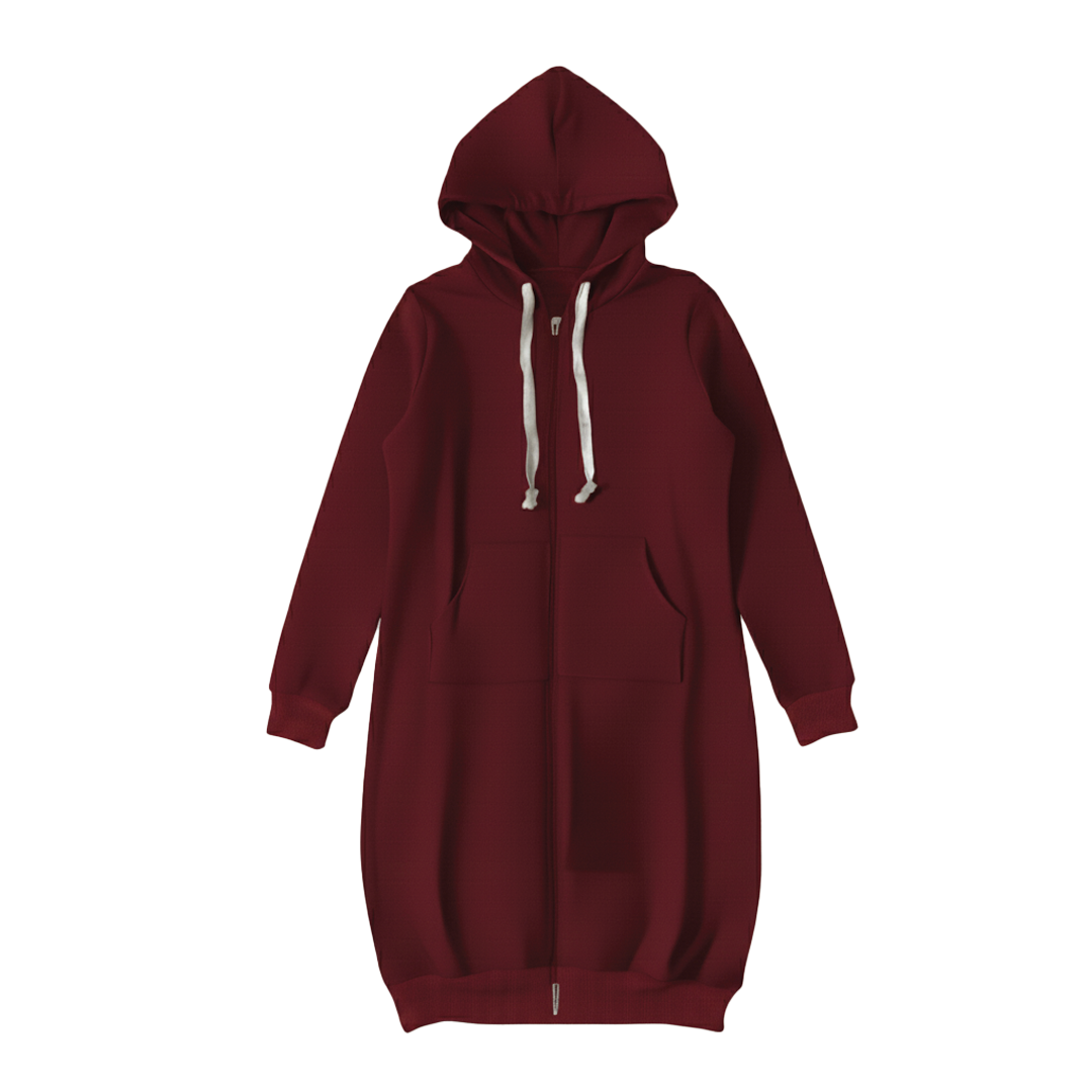 Bonnie - Cozy Longline Zip Hoodie for Everyday Style