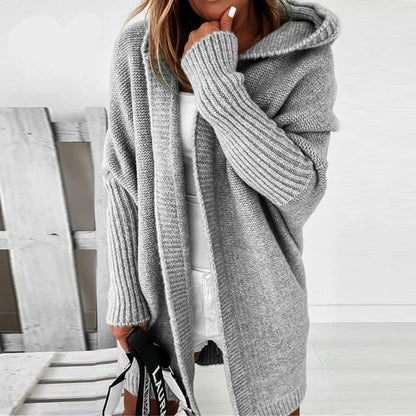 Chic Hooded Knit Cardigan for Everyday Wear