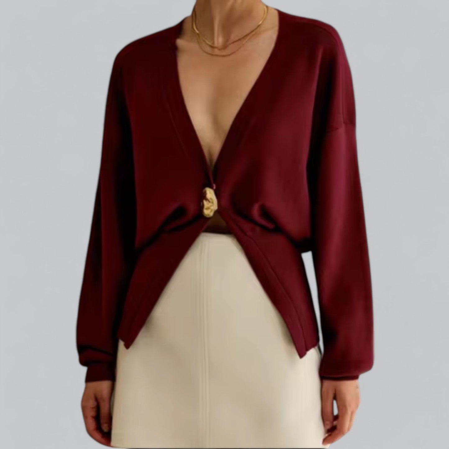 Stylish V-Neck Women's Cardigan for Any Occasion