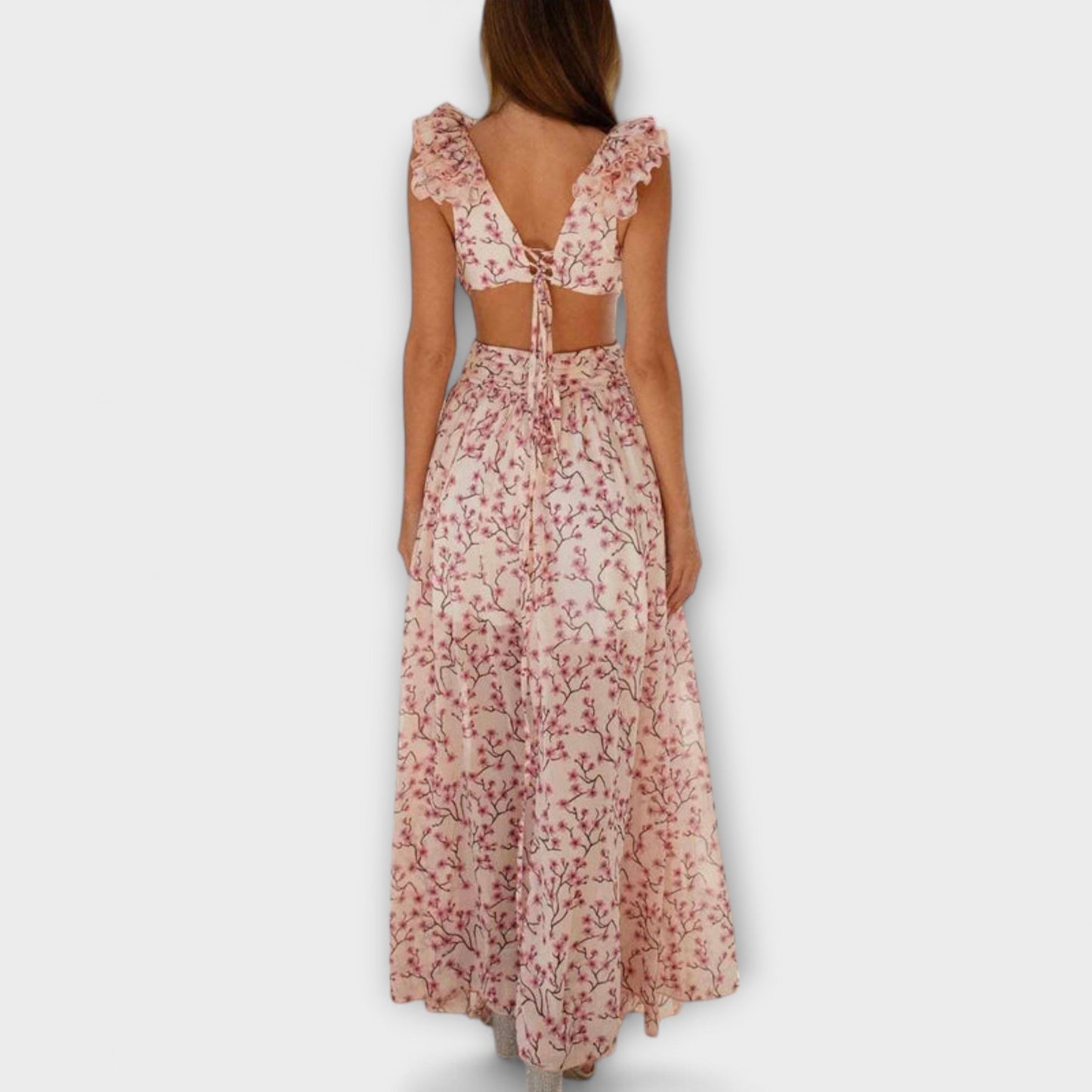 Elin - Chic Maxi Dress with Ruffled Hem for Any Occasion