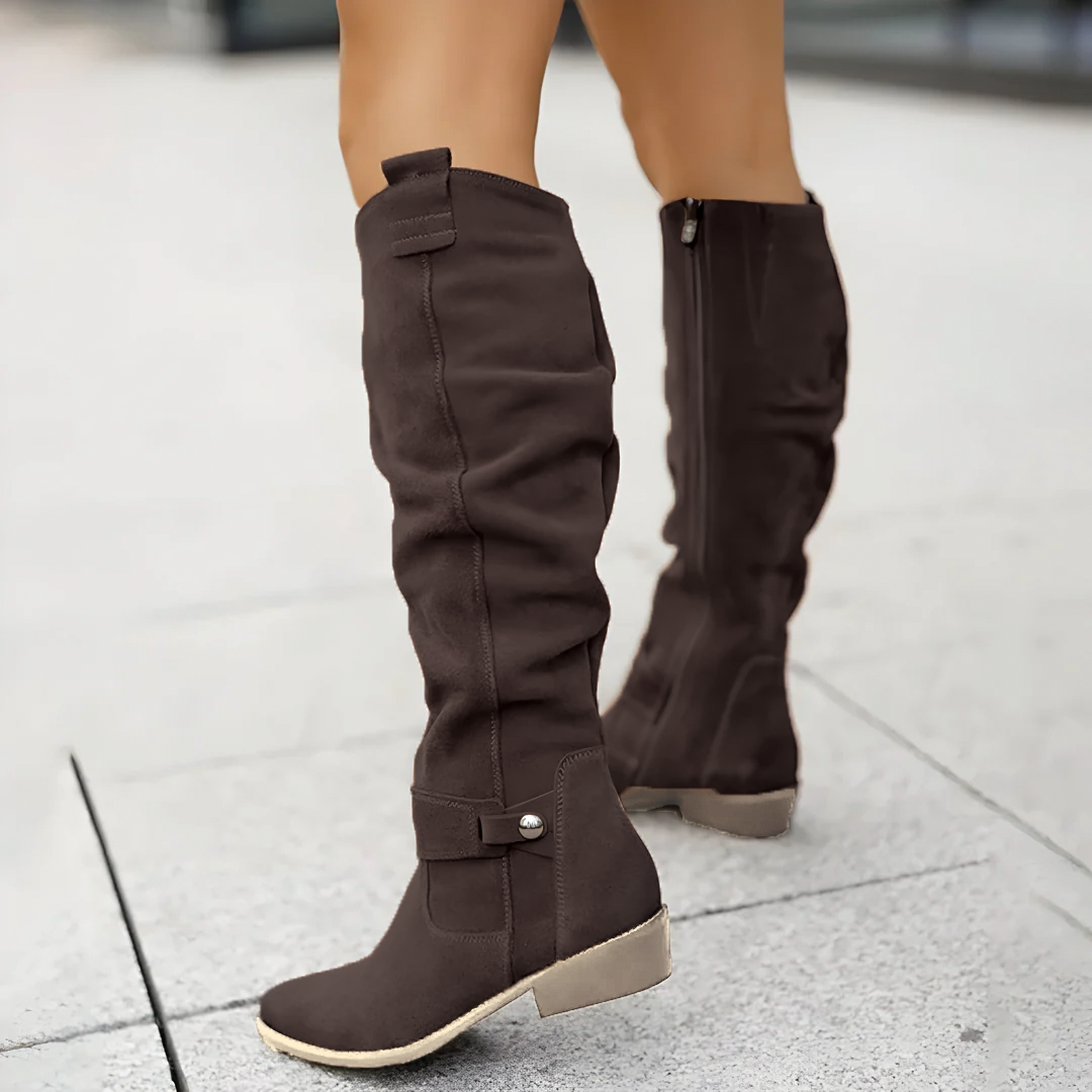 Sadie - Stylish Suede Knee-High Boots for Chic Occasions
