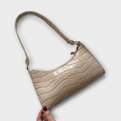 Olivia - Glossy Vegan Leather Handbag for Chic Outings