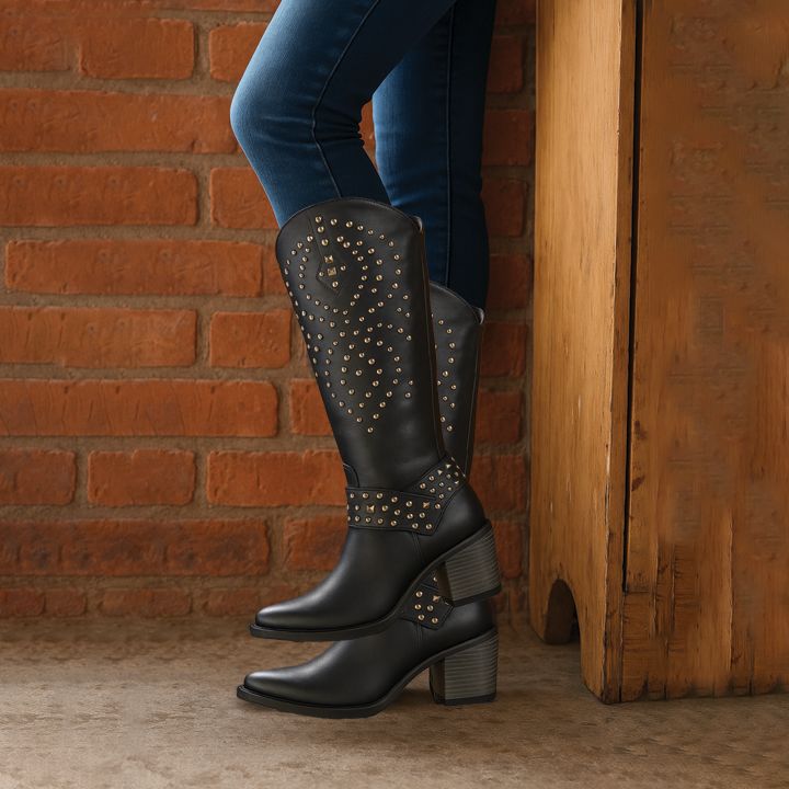 Mary - Stylish Western Knee-High Boots for Any Occasion