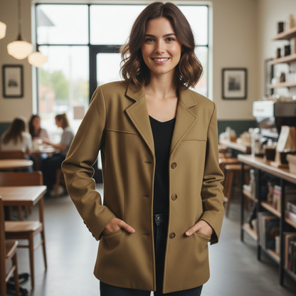 Chic Vintage Suede Blazer for Stylish Occasions