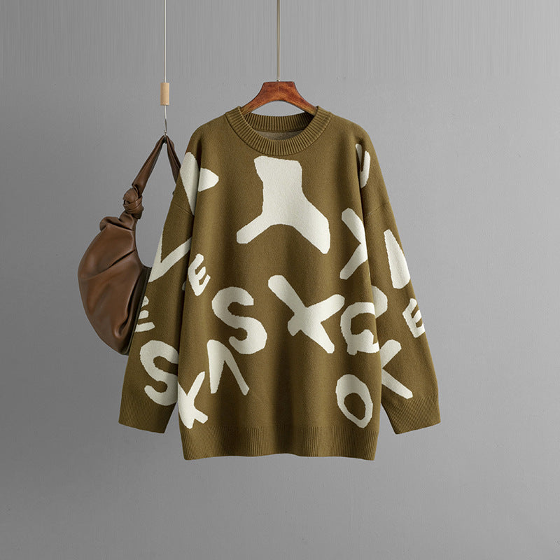 Delilah - Stylish Graphic Knit Sweater for Every Occasion
