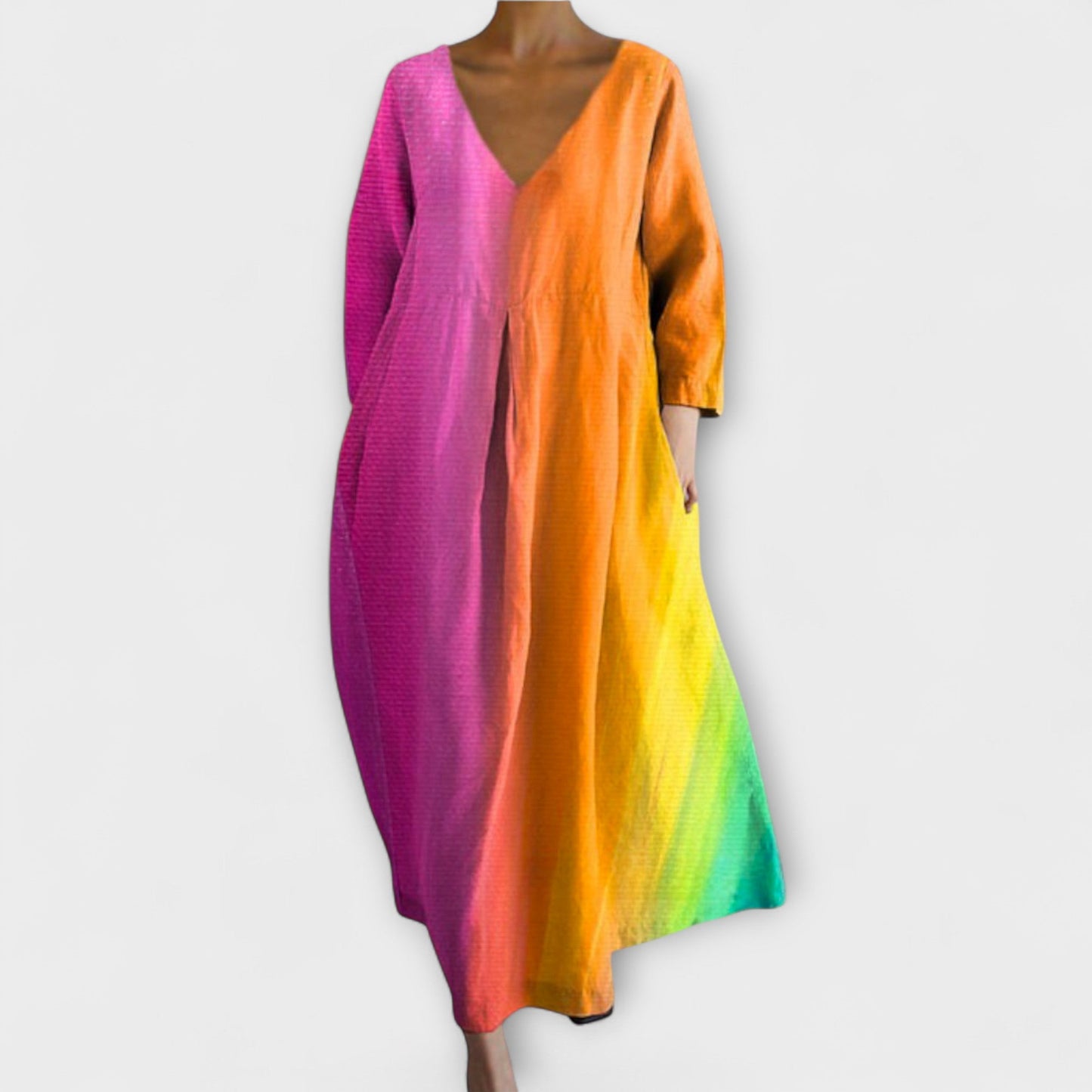 Vibrant V-Neck Maxi Dress for Every Occasion