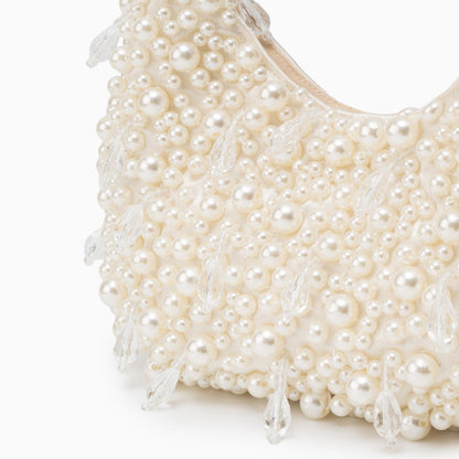 Chic Pearl Bead Top-Handle Handbag for Any Occasion
