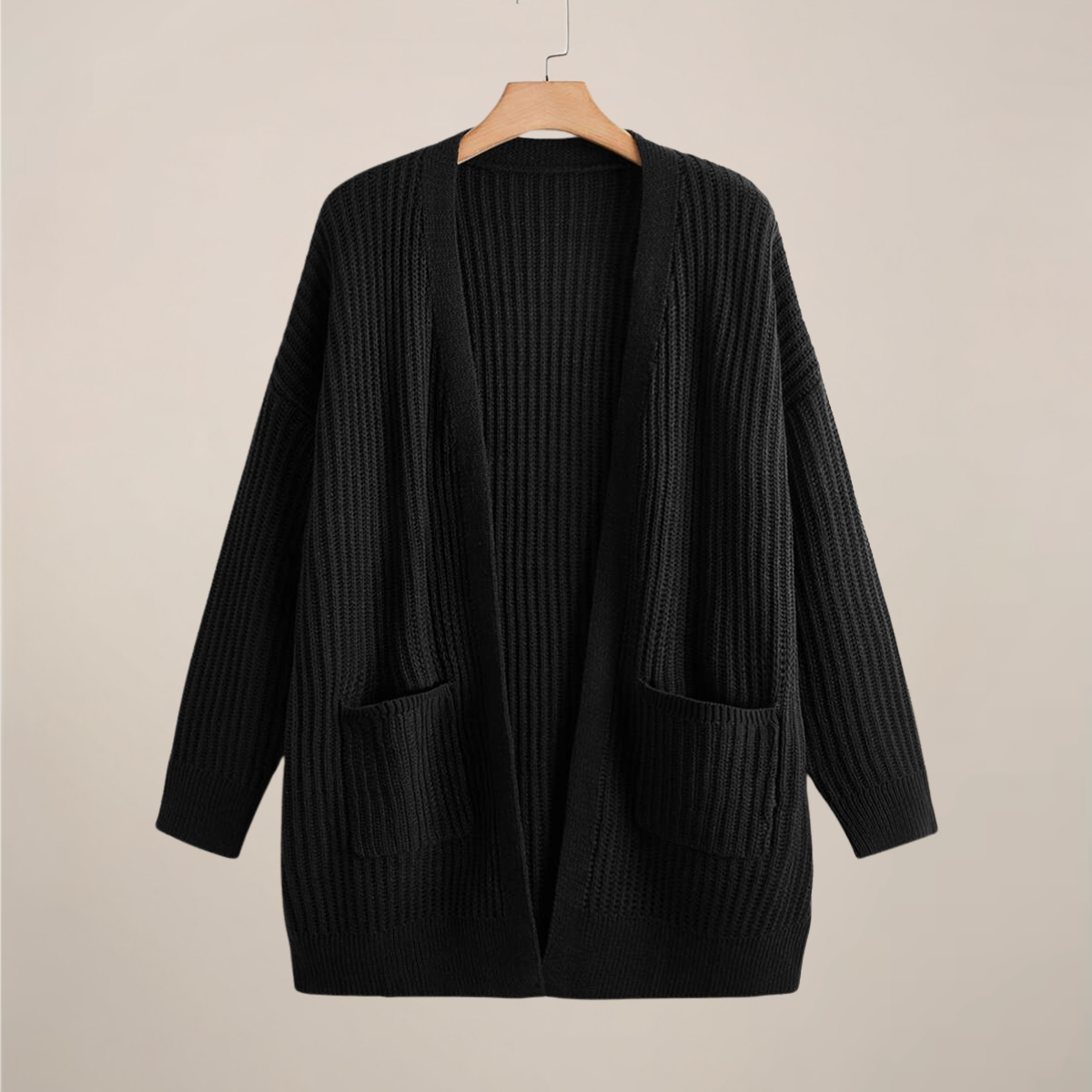 Plus Size Long Sleeve Open Cardigan for Stylish Layering