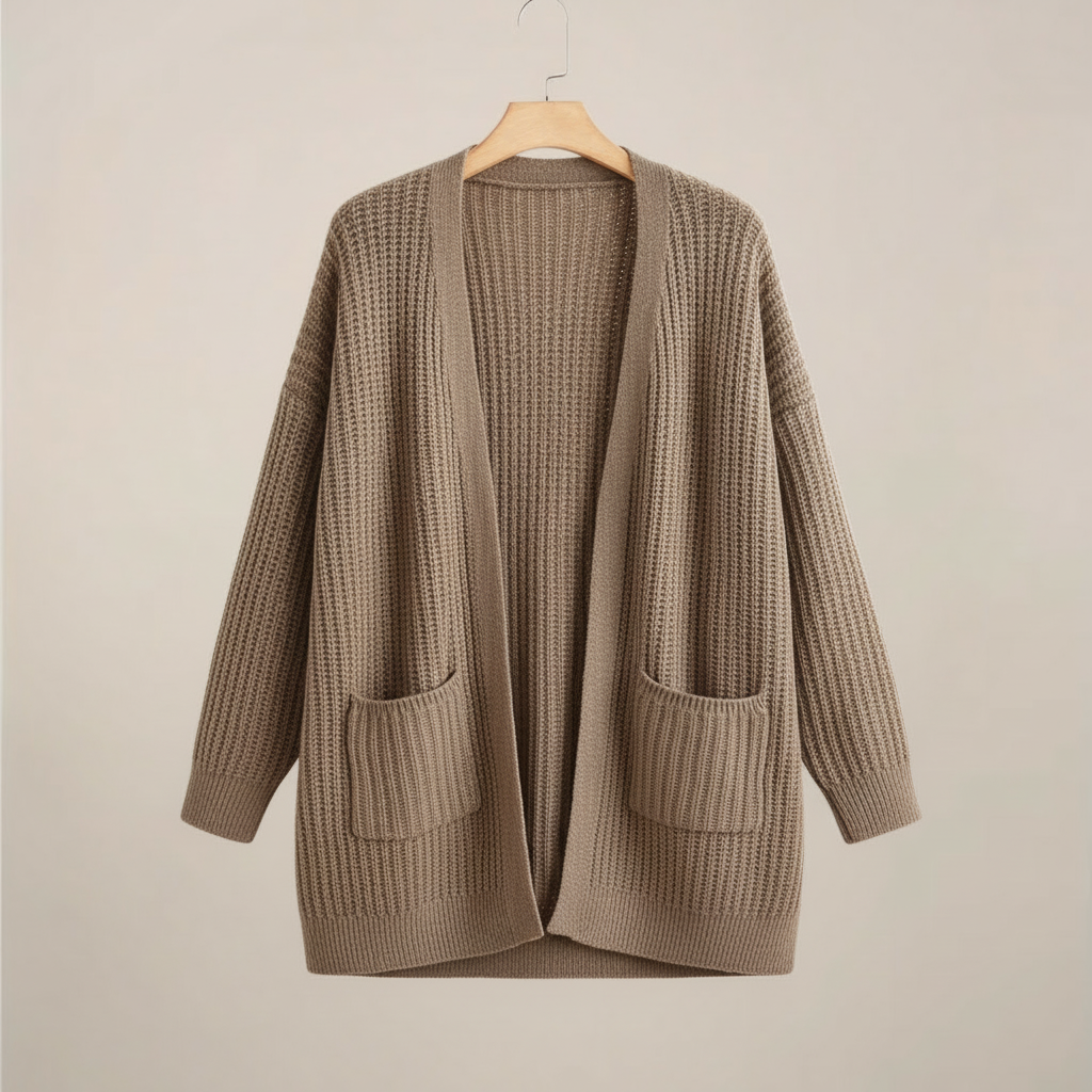 Plus Size Long Sleeve Open Cardigan for Stylish Layering