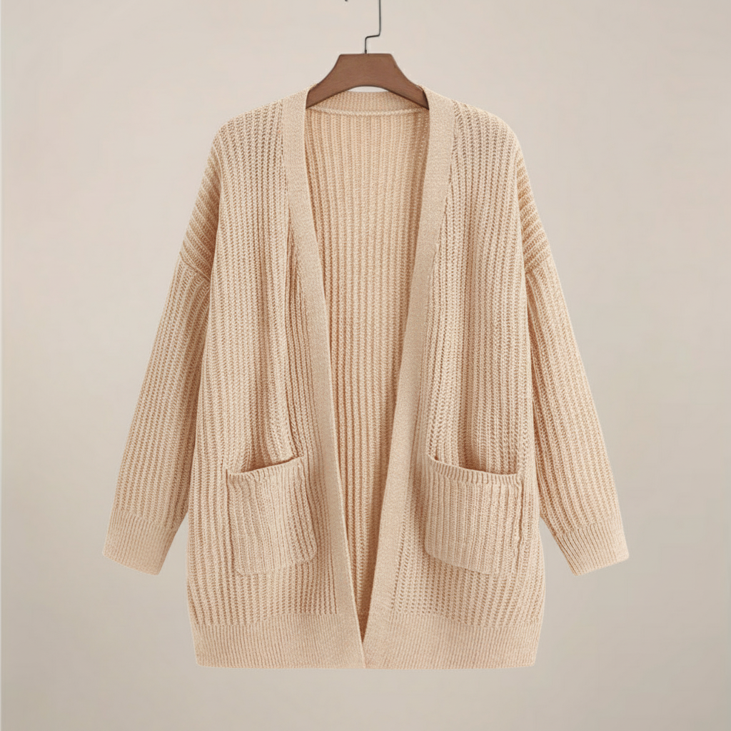 Plus Size Long Sleeve Open Cardigan for Stylish Layering