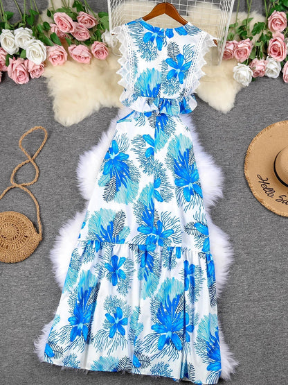 Trendy Sleeveless Lace Wedding Guest Dress